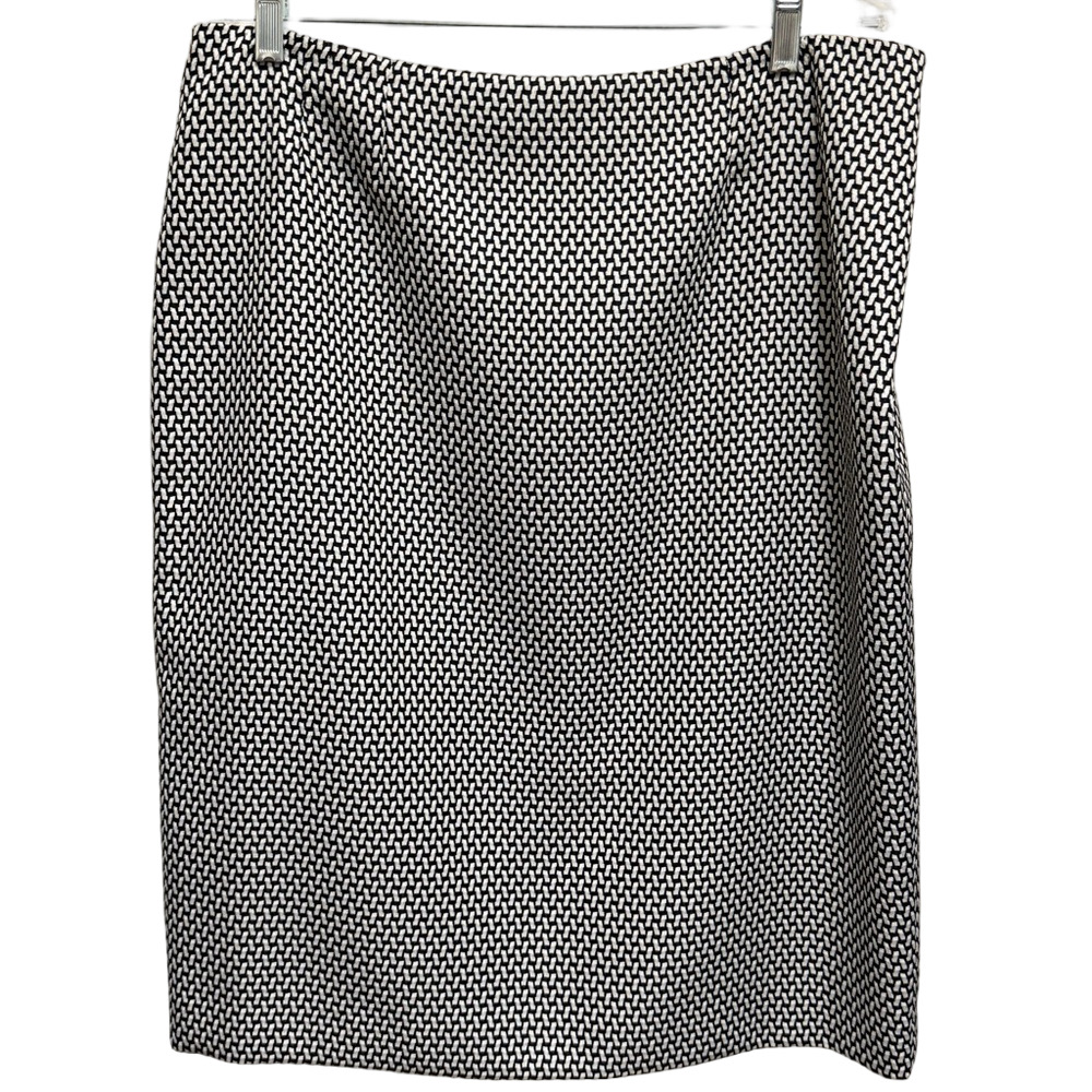 Jones Studio Monochrome Patterned Pencil Skirt